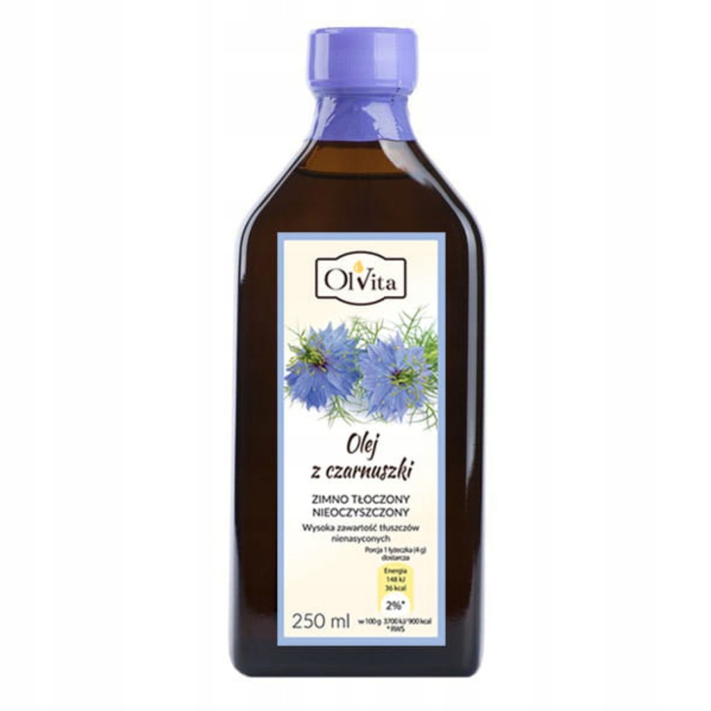 OLVITA Olej z czarnuszki zimno tłoczony nieoczyszczony 250 ml