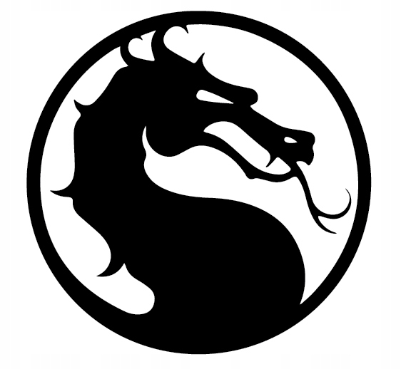 Naklejka na ścianę Mortal Kombat logo duża 80x80cm