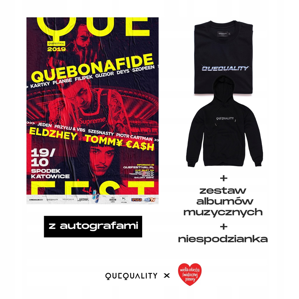 Plakat z autografami oraz ciuchy QueQuality.clth