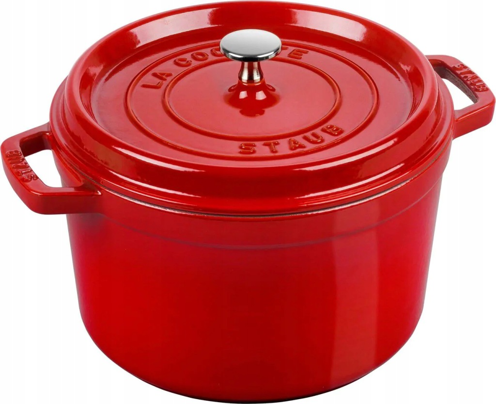STAUB Garnek żeliwny okrągły wysoki LA COCOTTE 4.8 l czerwony