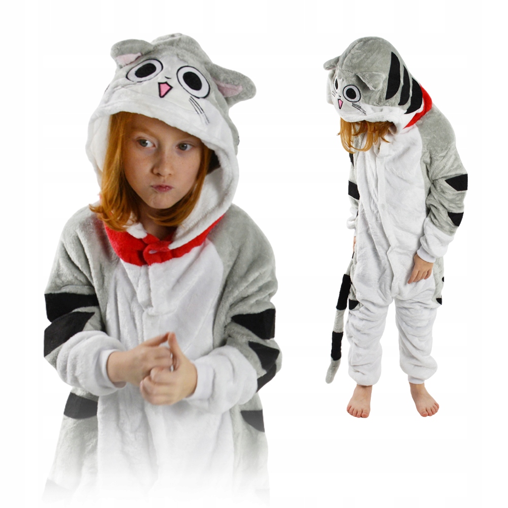 ONESIE PIŻAMA DLA DZIECI KIGURUMI kot 145-155cm L