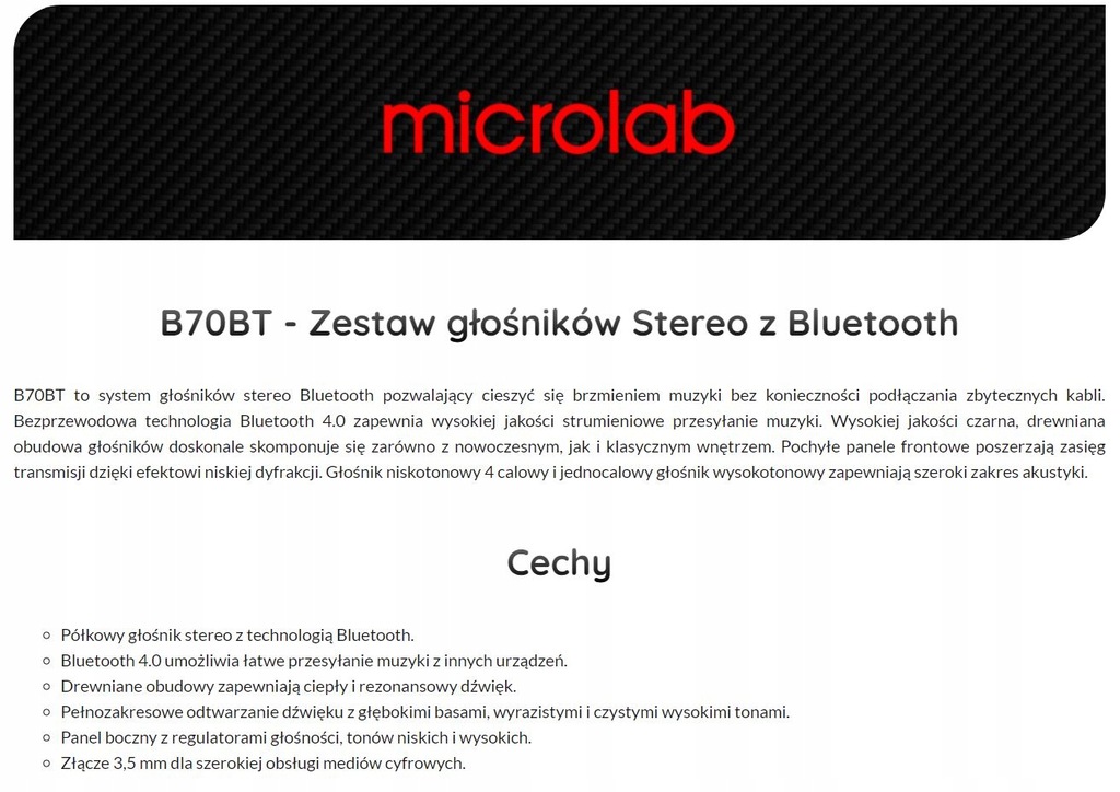 Купить Комплект динамиков Microlab B70BT 2.0: отзывы, фото, характеристики в интерне-магазине Aredi.ru