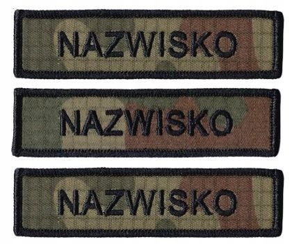 IMIENNIK NAZWISKO na mundur wz2010 US-21 x 3 szt.