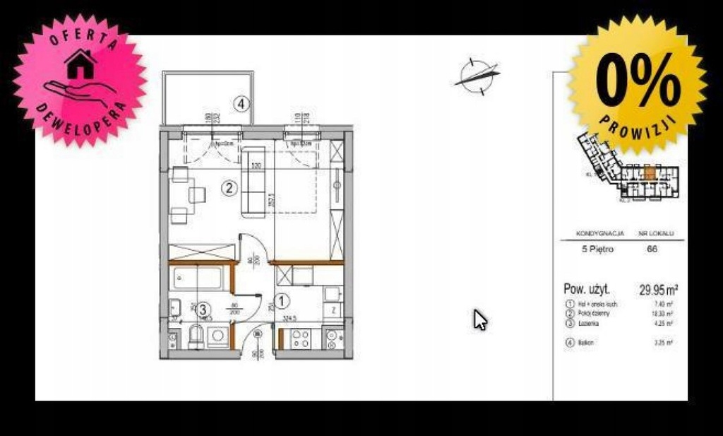 Mieszkanie Raków, Włochy, 29,95 m²