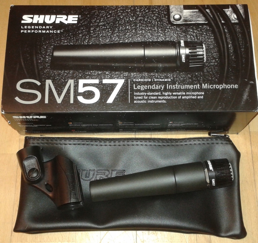 Shure SM57-LCE + kabel mikrofomowy + statyw