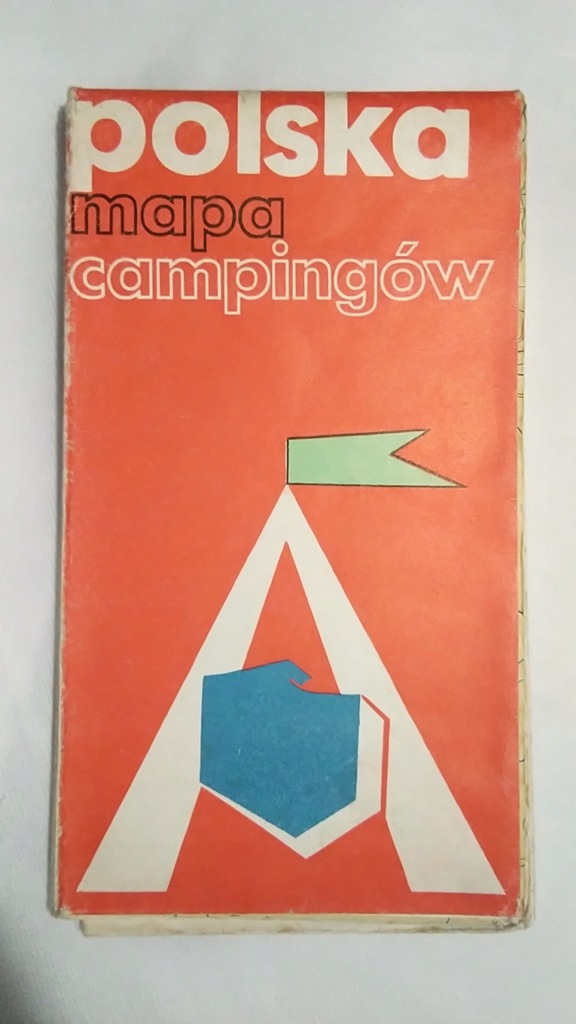 POLSKA mapa campingów 1975 r. PRL