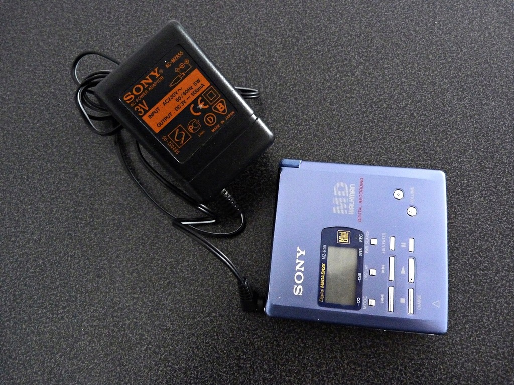 Minidisc MD Walkman Sony MZR55 + AKCESORIA SONY 8295305301