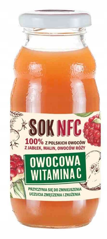 SOK JABŁKO - RÓŻA - MALINA NFC 200 ml - POLSKA RÓŻ