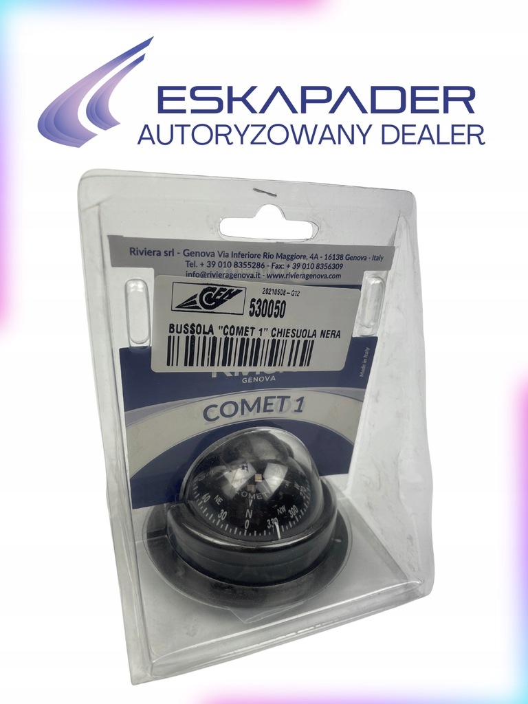 Kompas pokładowy Comet 1 do łodzi/jachtu - Czarny