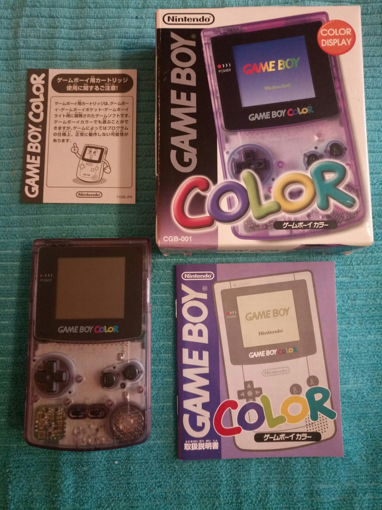 Game Boy Color Atomic Purple+Pudełko+Instrukcja