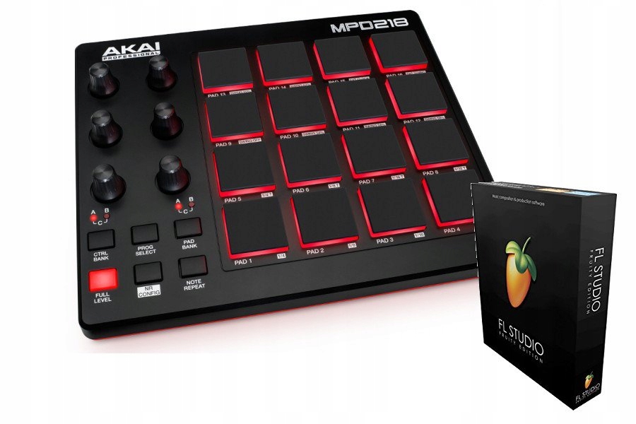 Akai MPD 218 + FL Studio 20 Fruity Edition BOX