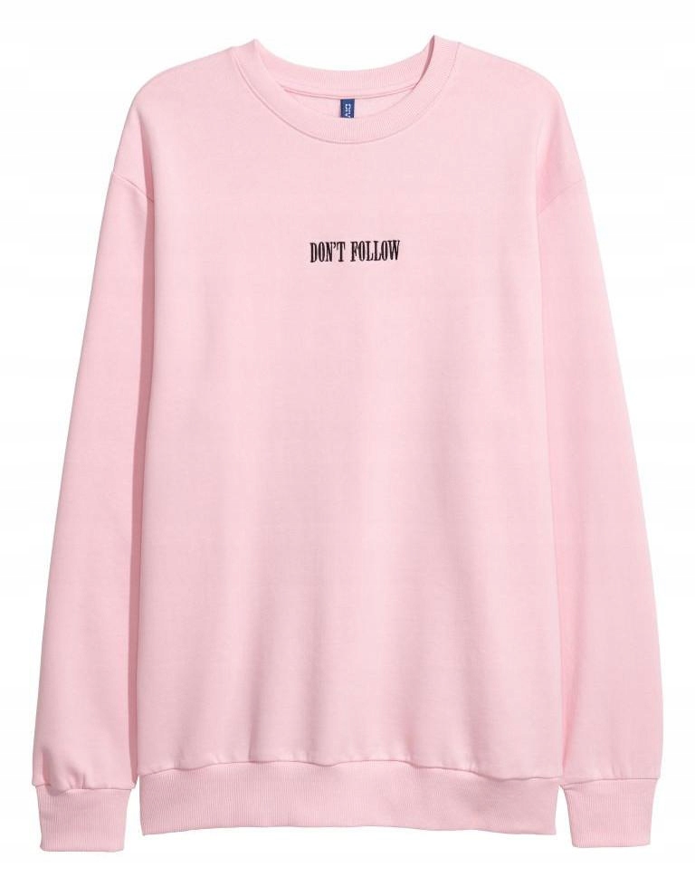 27D015 H&M__MJ9 RÓŻOWA BLUZA NAPIS__M