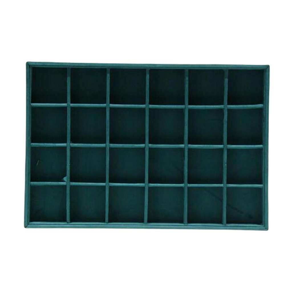 Jewelry Tray Green 24 Slots 35cmx24cmx3cm