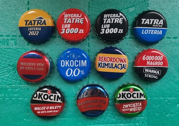 Kapsele 11 szt Tatra Okocim