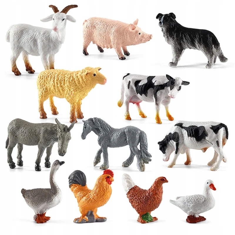 Zabawki przedszkolne stodoły figurki zwierzęce realistyczne figurki zabawko