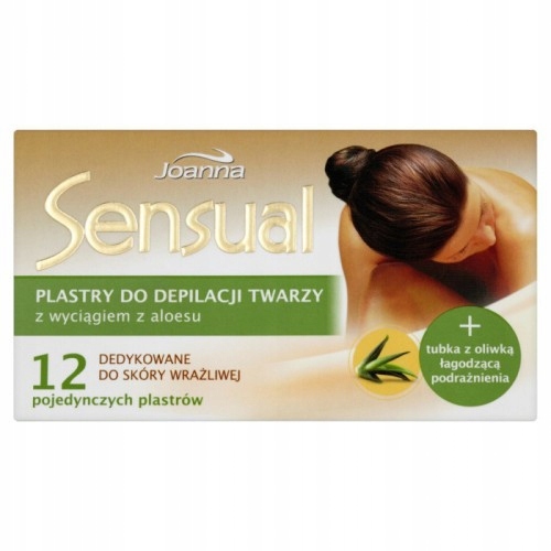 PLASTRY DO DEPILACJI TWARZY SENSUAL ALOES JOANNA