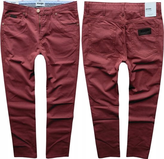 WRANGLER ARIZONA proste stretch BRICK RED W35 L30