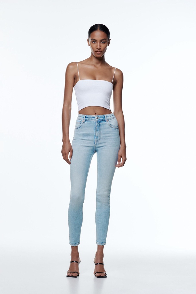 ZARA niebieskie jeansy rurki VINTAGE SKINNY 44 13425484486 oficjalne archiwum Allegro