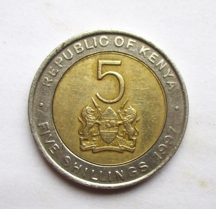 5 Szylingów 1997 r. -Kenia