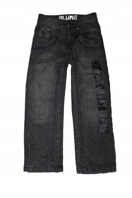 AC890 Grafitowe spodnie jeans z podszewką 110