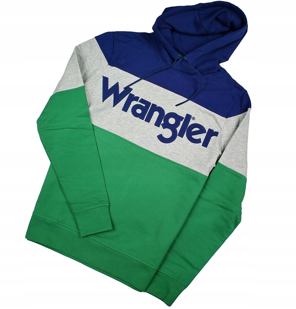 WRANGLER HOODIE BLUZA MĘSKA Z KAPTUREM LOGO - M