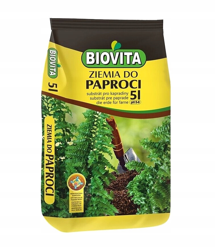 Podłoże do uprawy paprotek Biovita 5L ph 5-6