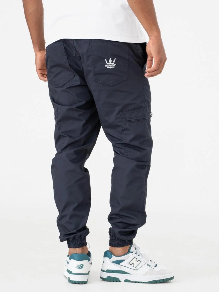 SPODNIE BOJÓWKI JOGGER MATERIAŁOWE Jigga Wear Cargo Ripstop Granatowe XL