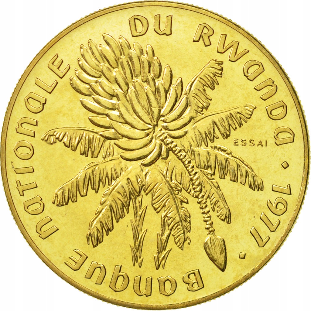 Moneta, Ruanda, 20 Francs, 1977, MS(65-70), Mosiąd
