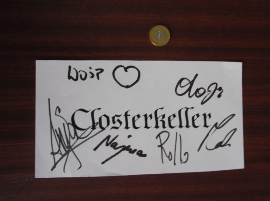 Closterkeller autografy