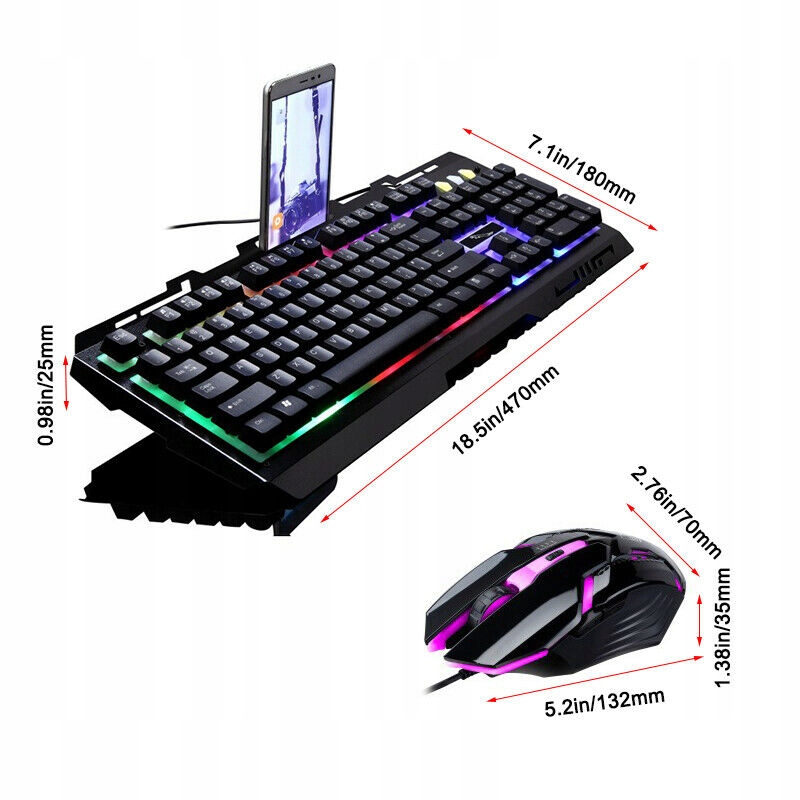 Купить Игровая клавиатура с RGB-подсветкой + ИГРОВАЯ МЫШЬ: отзывы, фото, характеристики в интерне-магазине Aredi.ru