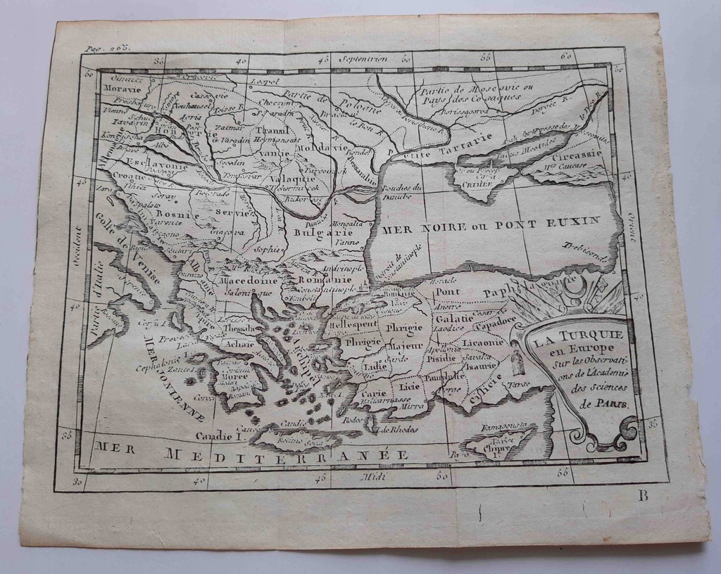 La Turque Turcja europejska mapa Buffier 1775 r