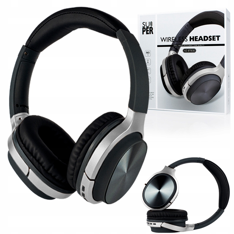 SŁUCHAWKI 2W1 BEZPRZEWODOWE I PRZEWODOWE NAUSZNE NA USZY BLUETOOTH MIKROFON