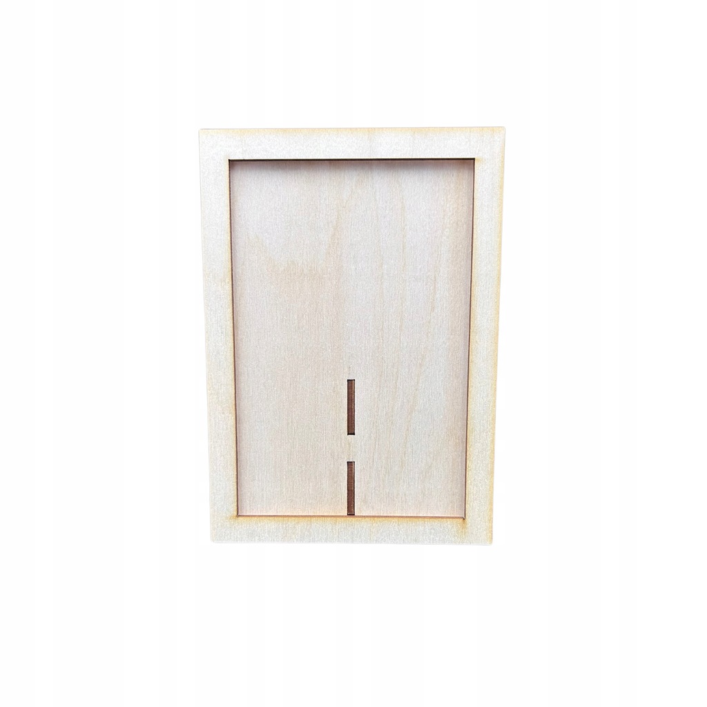 Drewniana ramka na zdjęcie zdjęcia stojąca ze sklejki decoupage dekor