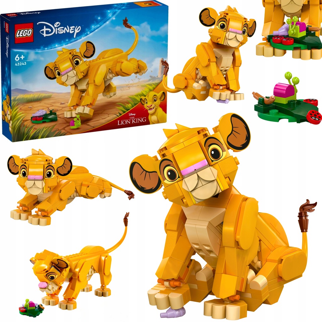 LEGO DISNEY KRÓL LEW SIMBA 43243 KLOCKI LEGO x DISNEY x KRÓL LEW LWIĄTKO
