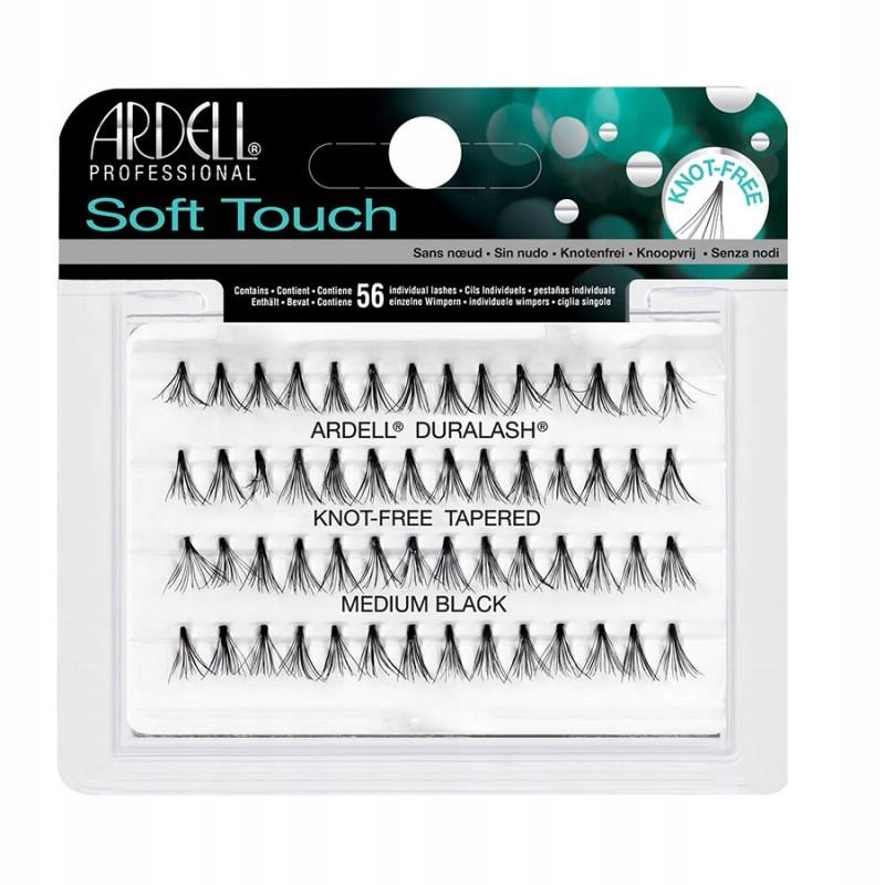 Ardell Soft Touch Knot-Free kępki rzęs Medium Black 56szt. P1