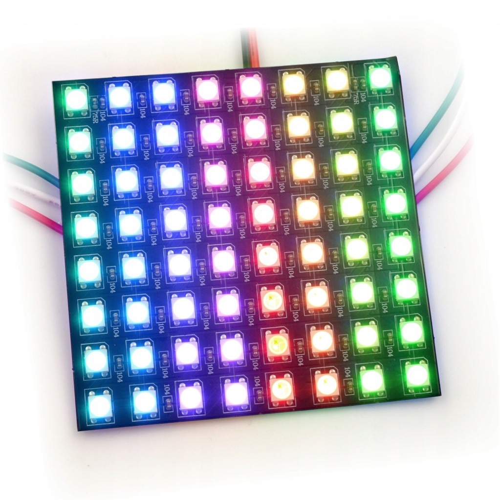 Elastyczna matryca 8x8 - 64 LED RGB - WS2812B