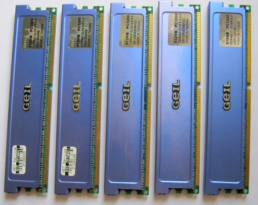 Pamięć RAM DDR GEIL 512 Mb PC3200 400 Mhz b.szybka