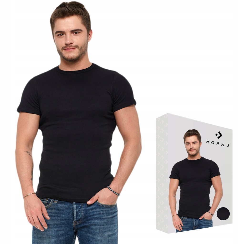 T-shirt Moraj Koszulka 950-001 Bawełna czarny L