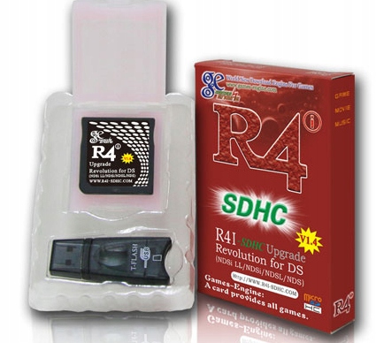 NAGRYWARKA R4i SDHC + KARTA 4GB GRY SOFT / ZESTAW