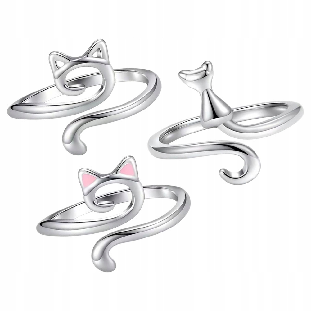 PIERŚCINY DO PRZĘDZENIA I CROCHETING BOHO DEKORACYJNE OTWARTE 3 SZTUKI