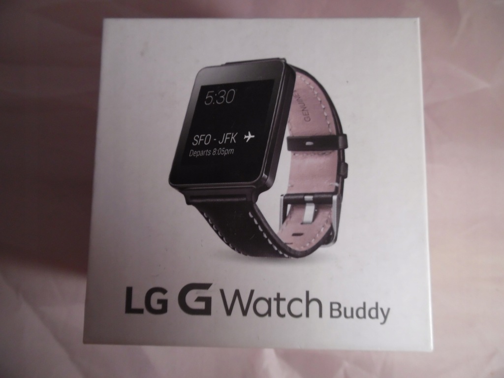 LG G Watch Buddy W100 black leather WROCŁAW