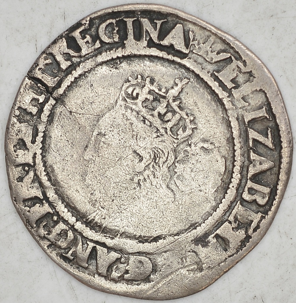 17.fu.ANGLIA, ELŻBIETA I, 6 PENSÓW 1569