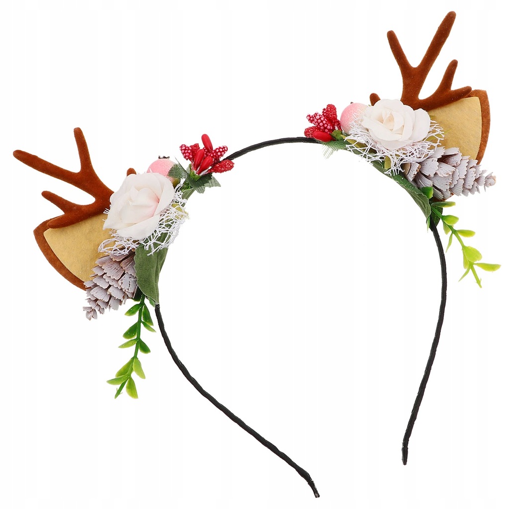 Reindeer Ears Headband Antlers Fawn Horn Kids