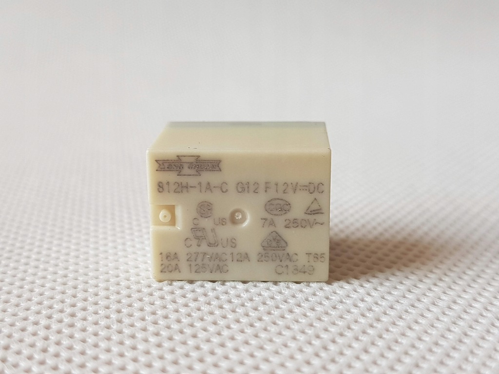 Przekaźnik 812H-1A-C 12A 250V AC 12V DC - 7911455374 - oficjalne ...