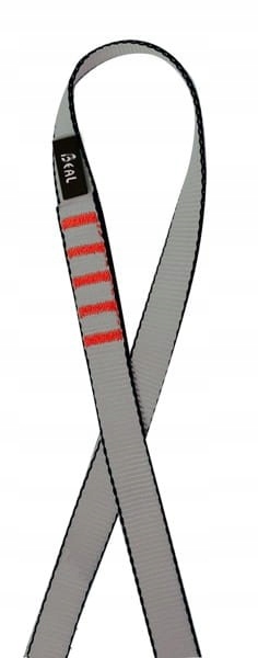 Beal Pętla 18 mm taśma płaska Szary 100 cm
