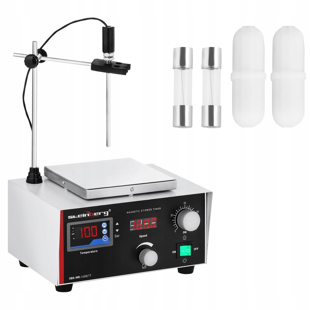 Mieszadło Magnetyczne Z Timerem 1600 obr/min 100C