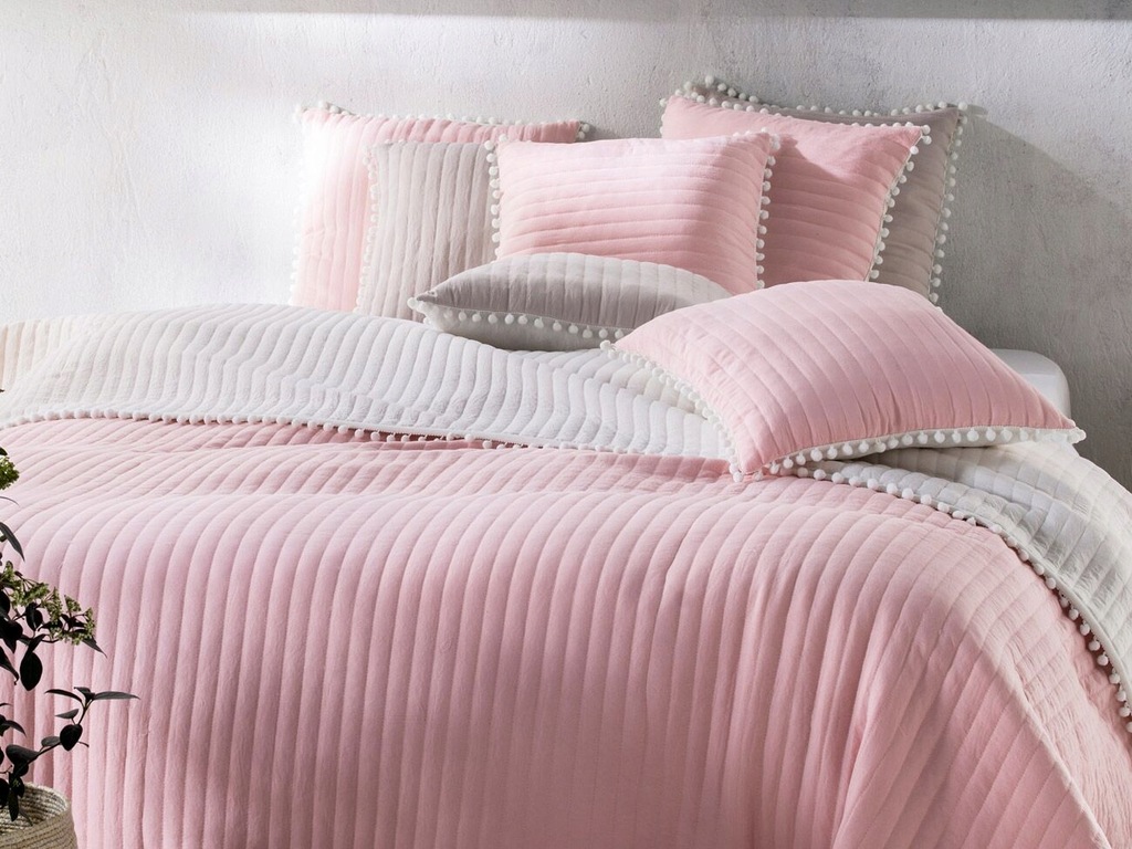 Narzuta na łóżko 170x210 BOHEMIA pudrowy róż - 7685159934 - oficjalne