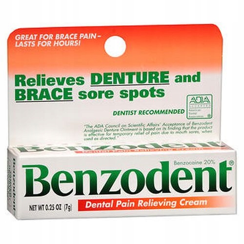 Benzodent Dental Pain Relieving Cream, 0.25 Oz