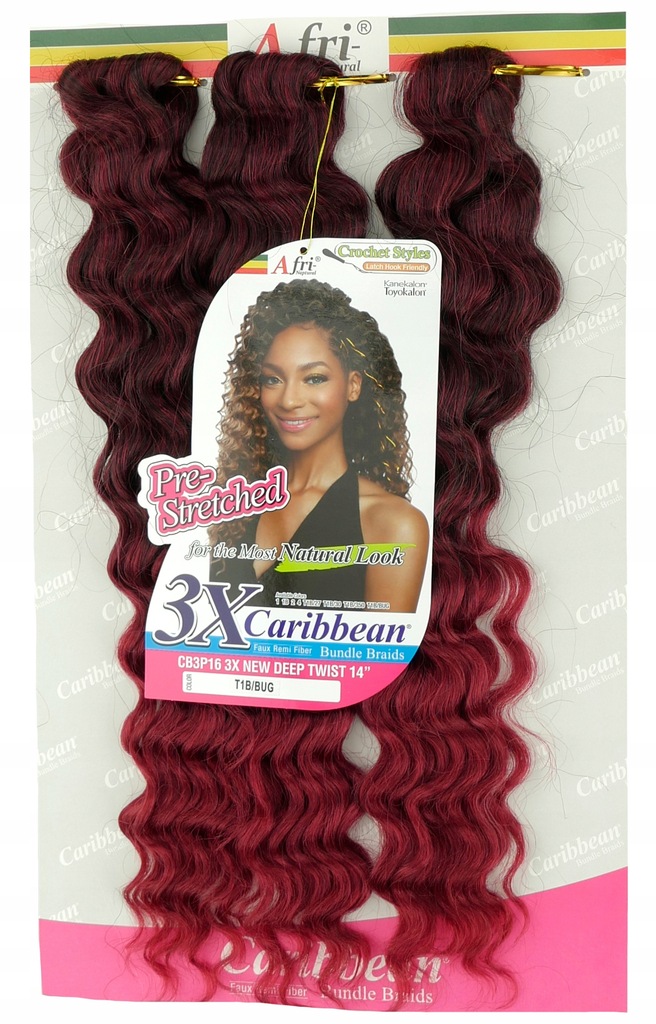 Syntetyczne Afro Loki Fale NEW DEEP TWIST T1B/BG