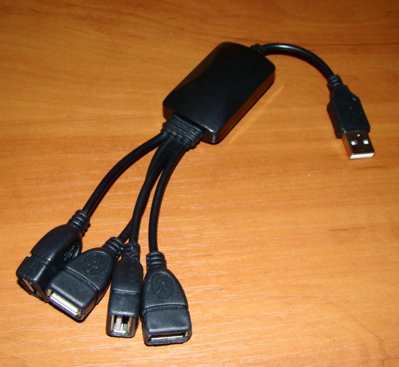 ROZGAŁĘŹNIK USB CZARNY - 4 gniazdka